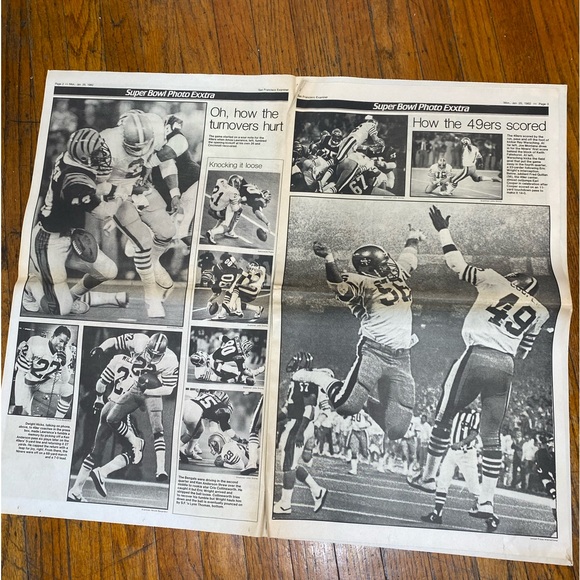 Vintage San Francisco Examiner 49ers Super Bowl Souvenier Newspapers 01-25-1982 - Picture 8 of 12